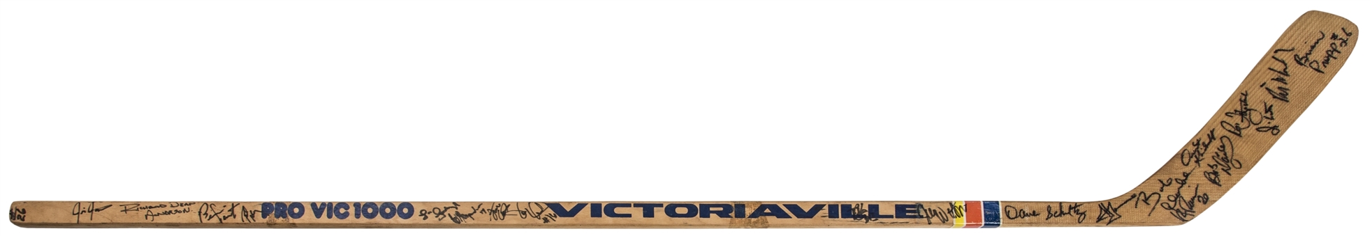 Orest Kindrachuk Game Used & Team Signed Victoriaville Pro Vic1000 Model Hockey Stick (SGC & Kindrachuk LOA)